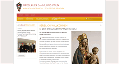 Desktop Screenshot of breslauer-sammlung.de